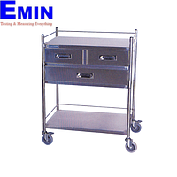 SciLab C9.4241 Stainless-steel Cart (3×Drawer & 2×Shelves, 85×45×h90cm)