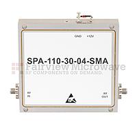 Fairview SPA-110-30-04-SMA High Power Amplifier at 4 Watt P1dB Operating From 8.5 GHz to 11 GHz with 30 dB Gain, 45 dBm IP3 and SMA