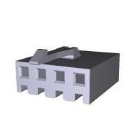 AMP Connectors - TE Connectivity 770894-4 Receptacle Housing 04P SL156 HSG W/THRU BD LATCH
