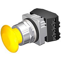 SIEMENS 52PM9W4B Pushbutton PUSHBUTTON,MOM,YLW,1 3/4" PLST,2POS,2BJK