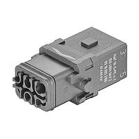 HARTING 09100053106 Inserts HAN 1A 5+PE FML CRMP INSRT FOR LOCK LVR