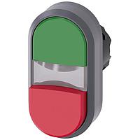 SIEMENS A6X30138917 Flat/Raised Button TWIN PUSHBUTTON. GREEN. RED