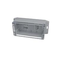 Bud Industries PN-1333-ACMB PCB Enclosure IP68 NEMA 6P Box with Clear Cover and Mounting Brackets (6.3 X 3.2 X 3.4 In)