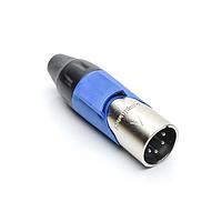Amphenol Audio AX4M6M-AU Connectors 4P PIN M PLUG GLD W BLU MRK SLEEVE