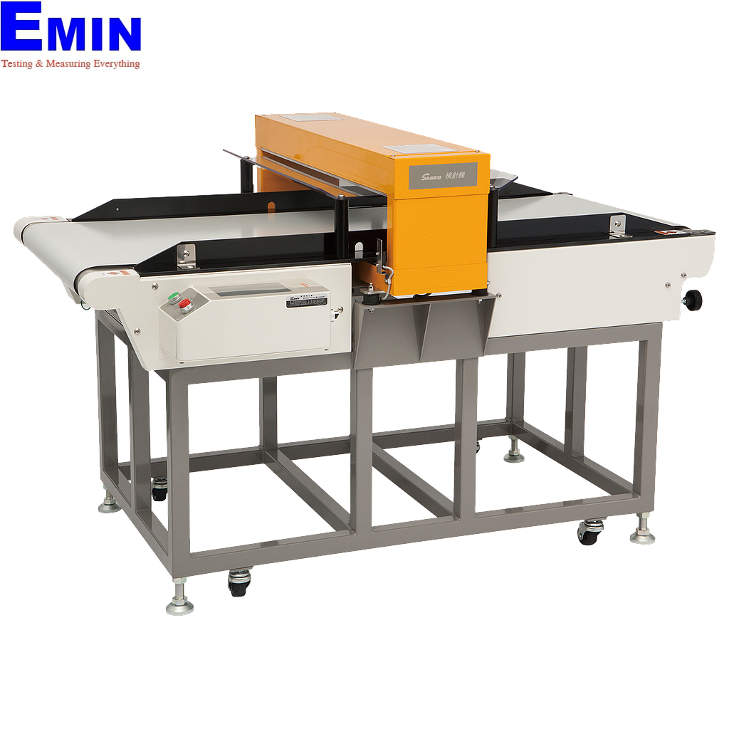 Industrial metal detection equipment used for inspecting packaged products on a production line