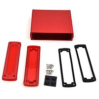 Bud Industries EXN-23360-RDP PCB Enclosure Extruded Aluminum Enclosure Red with Plastic Cover (1.6 X 5.8 X 5.1 In)