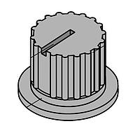 NKK Switches AT3009A Rotary ROTARY BLACK KNOB FOR NR01 SERIES