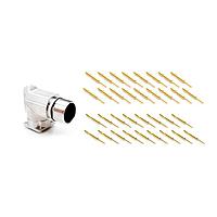 Amphenol SINE Systems MA7RAE1701-KIT Right Angle, Rotatable 17 Pos male pins Standard flange