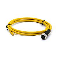 Amphenol LTW M12A-04BFFM-SR8D02 Sensor Cables / Actuator Cables M12 Circular Metric Connector, A Code, Metal, 4A, 04 pins, Female Connector, Female Contact, Right Angle, Screw Thread, Overmolded, Length 2000mm, IP68 / IP69K