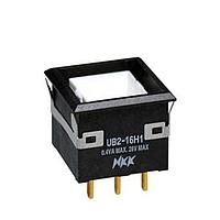 NKK Switches UB216KKG015F Pushbutton Switches LOW PROFILE PSHBTTN ILLMNTD/PC AND SLDR