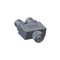 Amphenol LTW YA-A03F-A03M-A03M-01 Circular Metric Connectors Circular Metric Connector, Y Adaptor, Metal, A Coding, 4A, 03 pins, (End 1) Female Female, (End 2) Male Male, (End 3) Male Male, Screw Thread, IP68 Mated