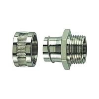 HellermannTyton FU16-M20-M Conduit Fittings & Accessories Metallic Compression Fitting, Fixed Straight, M20 Metric Thread, 3/8" (16mm) Dia, NPB Metal, 10/pkg