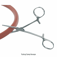 Bochem BC.2293 Tubing Clamp Forcep, Serrated, Straight, L180mm, Blade L55mm