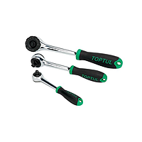 TOPTUL CJEK1633 Rapid Reversible Ratchet Handle with Quick Release (1/2"Dr. L=325mm, 48T)