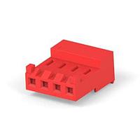 AMP Connectors - TE Connectivity 3-647478-4 Receptacle Housing 04P MTA156 ASY 22AWG RED LF