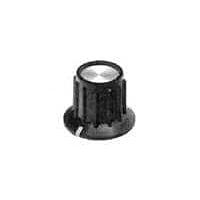P&B PKA50B1/4 Cylindrical Knob with Skirt .795" LINE IND/SKIRT STR RIB KNOB