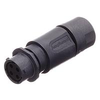 Amphenol SINE Systems RTS1BS12N4S03 Connectors Inline Receptacle 4 POS SZ 12 Socket