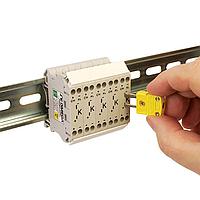 OMEGA DRTB-J-2-50PK Thermocouple DIN Rail Terminal Blocks, Narrow 10.7 mm Width (J, Black, 24 to 16 AWG, 0 A)