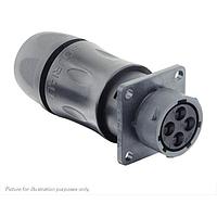 Eaton Souriau-Sunbank UTSX7JC104S Receptacles Jam nut receptacle, with cable gland backshell, for 4 female contacts, IP68/69K