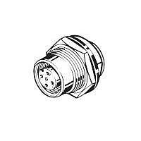 Omron Automation and Safety XS2P-D422-2 Circular Metric Connectors Socket FrontLock Solder Cup Pin Shape