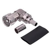 Amphenol Times Microwave Systems EZ-300-UM-RA-X Connectors UHF-male (plug) right angle, crimp connector, non-solder pin, no braid trim