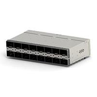 AMP Connectors - TE Connectivity 2340033-8 Cage Assemblies SFP56 STACKED 2X8 RECEPTACLE ASSEMBLY