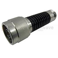 Fairview  SA6N10W-06   6 dB Fixed Attenuator N Male To N Female Up To 6 GHz Rated To 10 Watts With Black Aluminum Heatsink Body