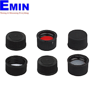 SciLab SL.Vi1231 Closetop Cap (Black-color, Close-top, w/ Natural PTFE / Sil. Septa; 15-425)