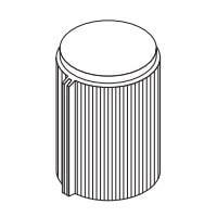 Eagle Plastic Devices 450-3181-GRX Cylindrical Knob Round Knob Red Insert