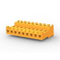 AMP Connectors - TE Connectivity 3-644465-9 Receptacle Housing FEED THRU W TAB 9P L.R. orange 18 AWG