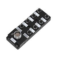 Banner Engineering JB-8M12-M23-24 Sensor Cables / Actuator Cables Junction Block, 8 Port M12 8 Signals, 12-pin M23 Connector, Signal & Power LEDs