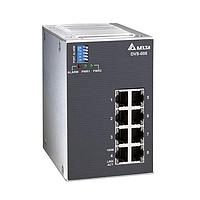 Delta Electronics, Inc. DVS-008W01 Unmanaged Ethernet Switches 8-port Industrial unmanaged Ethernet switch, built-in alarm IO, (W) -40F to 167F