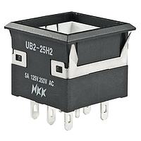 NKK Switches UB226KKW016B Pushbutton Switches DPDT ON-ON WHITE LED SOLDER LUG BODY ONLY