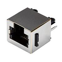 Same Sky (formerly CUI Devices) CRJ027-1-TH Modular RJ jack, 1 port, 8P8C, 6u, shielded, mounting flange