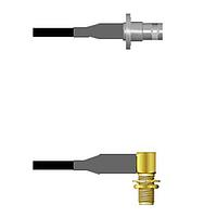 Amphenol Custom Cable Q-0802R0008011i RF Cable Assemblies BNC-SJB/SMA-RJB RG58 11I