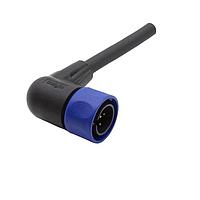 Bulgin PXP4002/010/03P Sensor Cables / Actuator Cables Pre-wired Flex Cable Connector - Right Angle - 10m - 3 Contacts - Plug