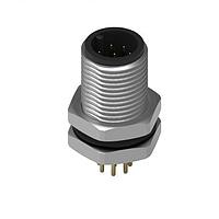 Wurth Elektronik 643250100308 Plugs WRCIRC M12  Screw  Coding A  Panel PCB  Metal Straight with Panel Nut M12  Male connector, polarity 8
