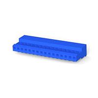 AMP Connectors - TE Connectivity 4-640442-6 Receptacle Housing 16P MTA100 CON ASSY WHITE W/BLUE STRIPE