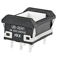 NKK Switches UB26NBKW015C Sealed RECT W/BARIER ON-ON RED LED SLDR NO CAP