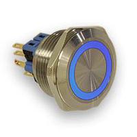 E-Switch PV9FWU0SS-341 Anti-Vandal ANTI-VANDAL, 2A 48VDC, 4PST-2NO/2NC Off-On, On-Off, Panel Mount, Front Wire Leads 300mm