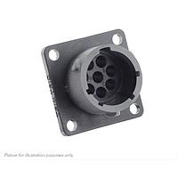 Eaton Souriau-Sunbank UTSX0128PW Receptacles Square flange receptacle, without backshell, for 8 male contacts, IP68/69K, keying W