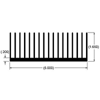 Wakefield Thermal 6957 Extrusions Extrusion, 6 Foot Bar, Perimeter 58.68 Inch, Rev. B