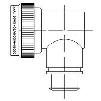 Raychem - TE Connectivity R85049/90-17W03 Band Lock Adapters 90DEG BCKSHELL SZ 17 SELF-LOCKING BAND