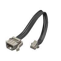 Samtec T1PS-06-28-GF-10.0-A-T3 Micro Mate 1.00 mm Micro Mate(TM) Single Row Panel Mount Discrete Wire Cable Assembly