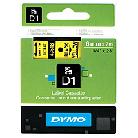 DYMO S0720790 Labelmanager D1 Black/Yellow Tape (6mm x 7m)