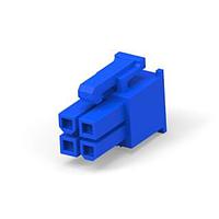 AMP Connectors - TE Connectivity 2029100-4 Headers & Wire Housings 4 POS RECPT UL-94-V0 BLUE