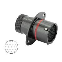 Eaton Souriau-Sunbank 8STA01418SN Connectors Square Flange Receptacle - size 14 - 18 contacts - Female