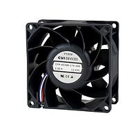 Same Sky (formerly CUI Devices) CFM-8025B-125-290-22 Axial dc axial fan 80 mm square 25 mm 12 Vdc ball 2500 RPM 30.92 CFM AR TSPWM