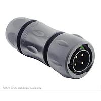 Eaton Souriau-Sunbank UTSX6JC12E4P Plugs Plug, with cable gland backshell, with 4 male solder contacts, IP68/69K in unmated conditions