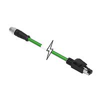 Molex 1201080203 Ethernet Cables / Networking Cables M12-4P(D)-MM-ST/RJ45 -M-2M-PUR